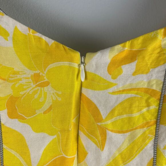 Significant Other Cutout Linen Floral Mini Dress Size US 4 - Picture 7 of 8